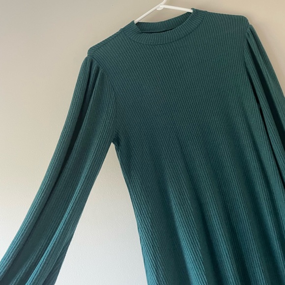 NWT Hollister Cozy Mockneck Mini Dress, Dark Green - Picture 8 of 9